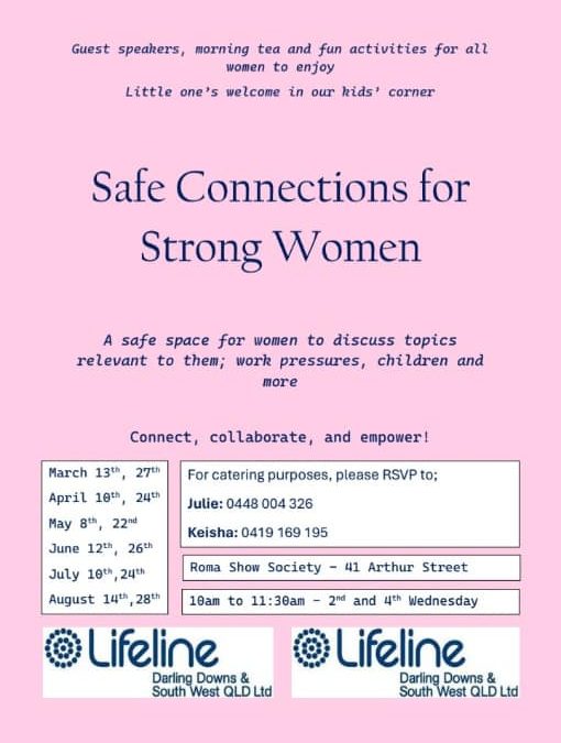 240814: Safe Connections for Strong Women Program – Lifeline – DV Connect – 14th August